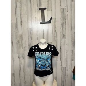 On Fire black crop top